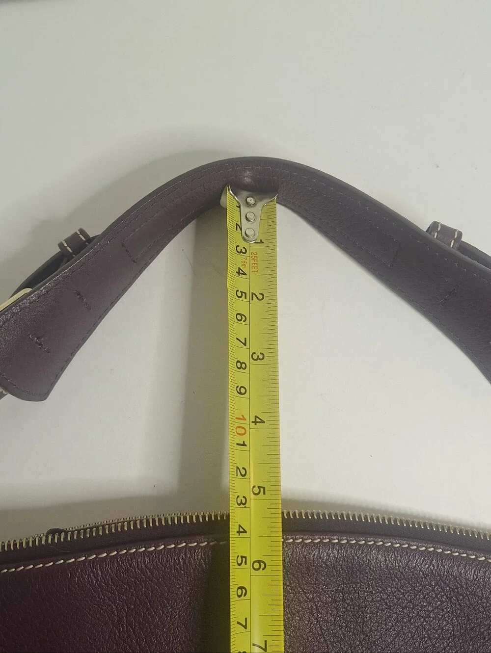 Dooney & Bourke Dillen Double Pocket Satchel Large Handbag Purse Purple Plum